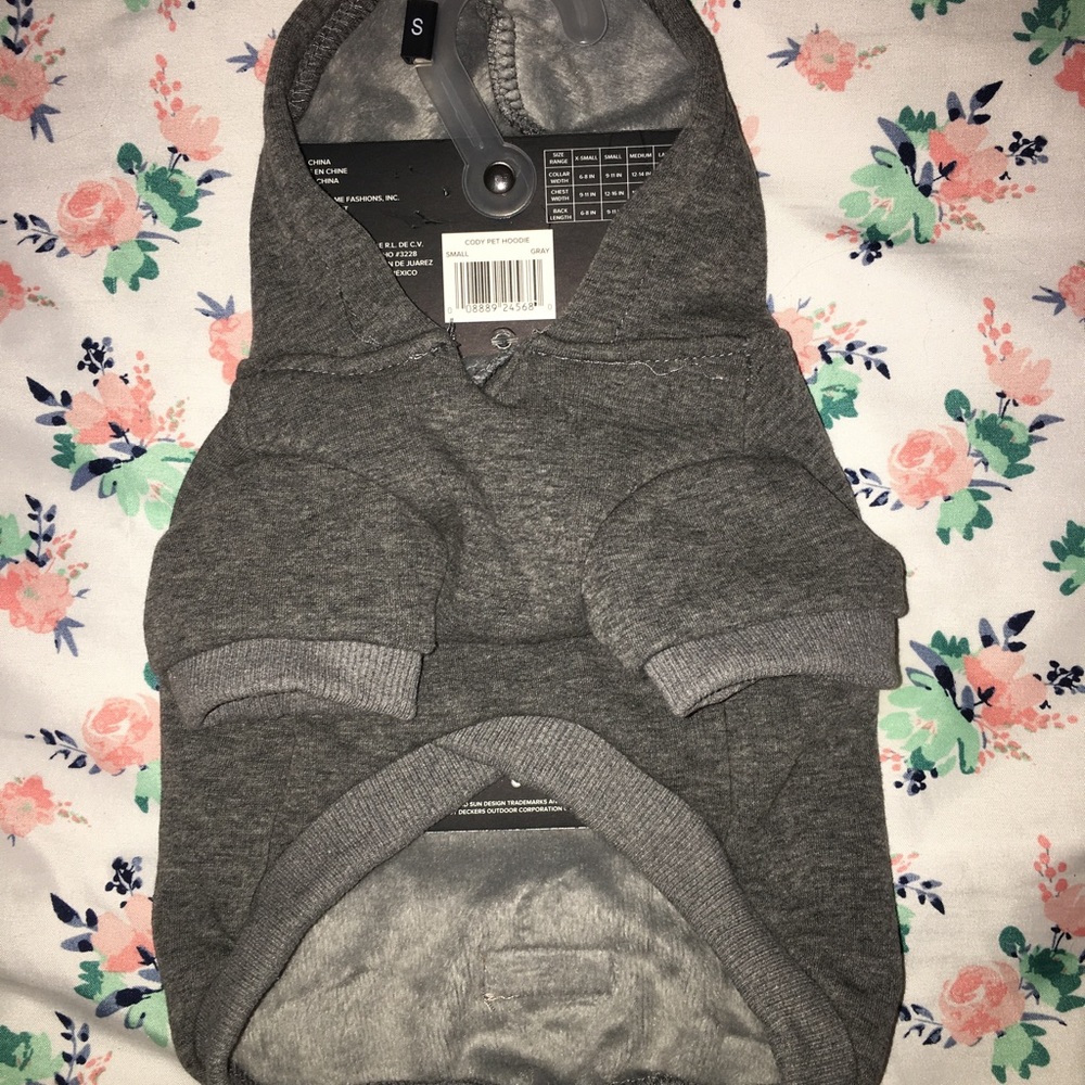 UGG SM Grey pet hoodie. Super Cute for your fur baby when it’s cold outside!